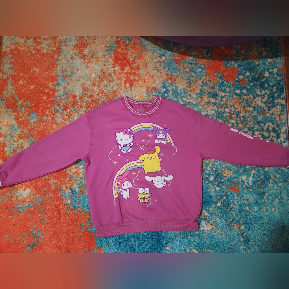 Pink Hello kitty and friends sweater XL